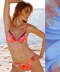 Italian women's Designer Swimwear - 

bikini style with push-up top and low-rise bottom - Bikini Amarea style BLU053 - Swimwear  