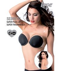 Clear strap padded push up bras with clear back strap Segreto