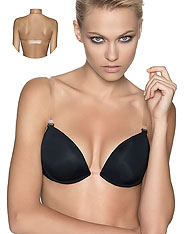 clear center clear back bra 
