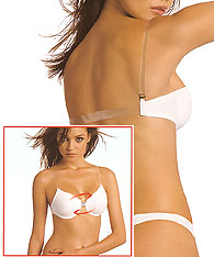 Backless bra - clear back and straps bra - Reggibello P2088 - Clear strap bra 