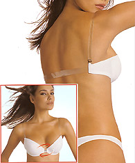 Push up Backless sexy Bra with clear straps  - Reggibello P2091 - sexy bra 