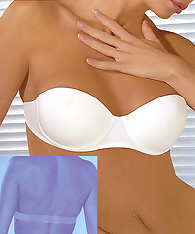 Backless strapless bra with clear back - Backless strapless bras 