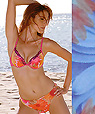 Italian women's Designer Swimwear - 
bikini style with push-up top and low-rise bottom - Bikini Amarea style BLU053 -  