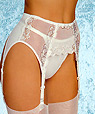 wedding lingerie, lace garter belt Donna by Lilly