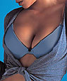 Bras padded push up with clear back - Natural art.1873 c -  