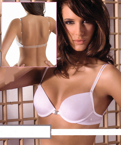 Clear straps padded push up bras with clear back strap - SIELEI art.16-66
