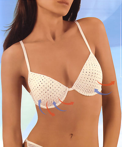 Push-Up perforated bras - mod. Tropical