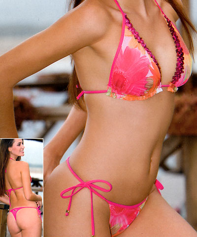 Women's Designer Swimwear - String Bikini - Bikini Amarea style 054BLUE