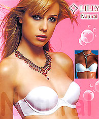 Strapless bras - clear strap push-up padded bras - Natural style1874-1893